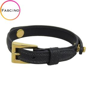 PRADA（プラダ） ブレスレット バングル トライアングルロゴ ブラック