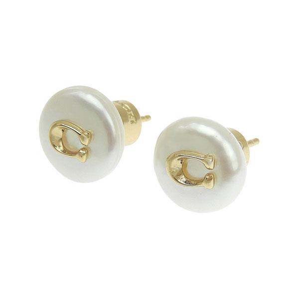 【並行輸入品】コーチ アクセサリー レディース ピアス ゴールドホワイト 37351511GLD10...