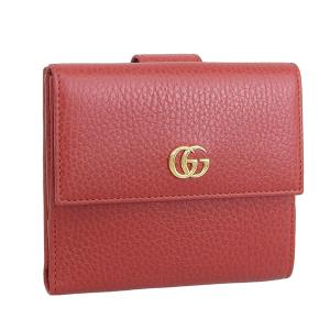 グッチ 財布 二つ折り レディース アウトレット 折財布 レザー レッド GGマーモント 456122CAO0G6433 GUCCI｜riverall-men