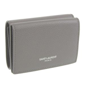 サンローラン パリ SAINT LAURENT 財布 折財布 ミニ コンパクト 財布 レザー グレー レディース 459784b680n アウトレット｜riverall-men