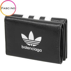 バレンシアガ 財布 メンズ 三つ折り財布 アウトレット レザー ブラックマルチ 721893210M61091 BALENCIAGA ADIDAS アディダス コラボ｜riverall-men