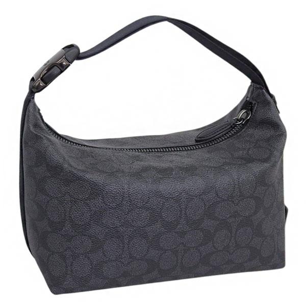 コーチ バッグ メンズ ショルダーバッグ アウトレット PVC  チャコール DOPP KIT SI...