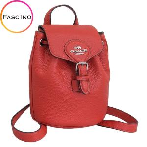 極美品✨COACH　リュック　バックパック　牛革　レッド　巾着　バイカラー　A4 COACH リュックサック、デイパック（色：レッド系）｜バッグ