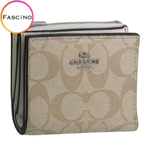 COACH コーチ 財布 レディース 二つ折り財布 アウトレット ベージュ