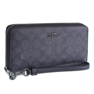 COACH（コーチ） 財布 長財布 C3441 IMBLK ストラップ付 ラウンド