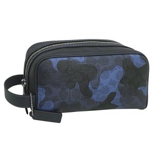 コーチ バッグ メンズ セカンドバッグ アウトレット PVC ブルーマルチ SM TRAVEL KIT CAMO CX879SVBLM COACH