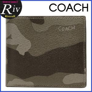 コーチ 財布 COACH メンズ 新作 二つ折り 札入れ カモフラージュ 迷彩 F55160｜riverall-men