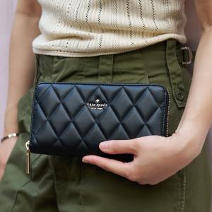 ケイトスペード 財布 レディース 長財布 アウトレット ホワイト CAREY SMOOTH QUILTED LEATHER KA590-001 KATE SPADE｜riverall-men