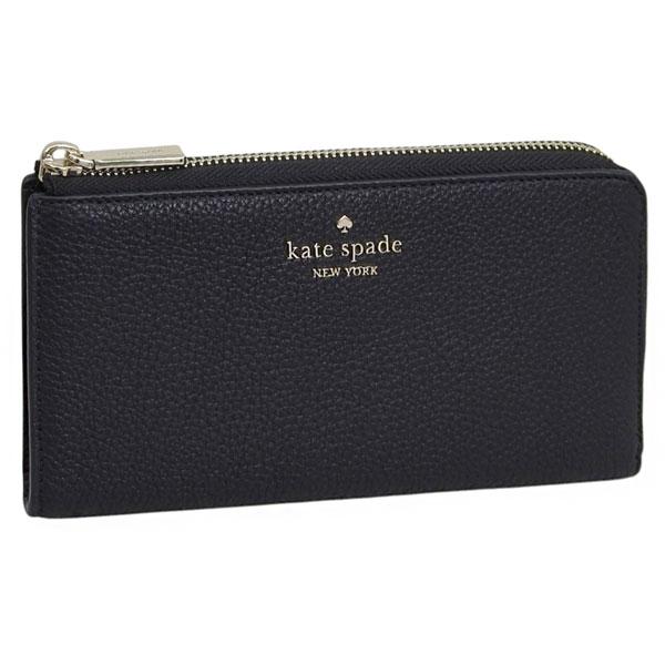ケイトスペード 財布 レディース 長財布 アウトレット レザー ブラック wallets lrg s...