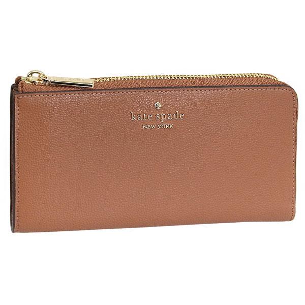 ケイトスペード 財布 レディース 長財布 アウトレット レザー ブラウン wallets lrg s...