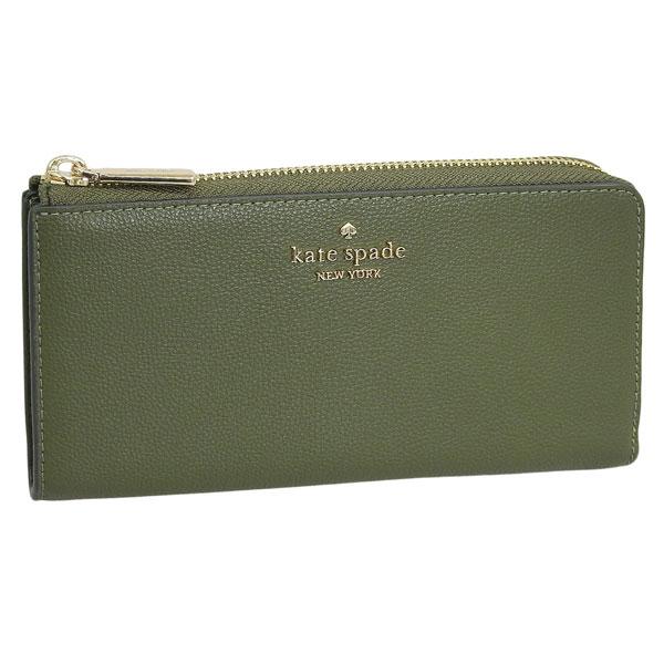 ケイトスペード 財布 レディース 長財布 アウトレット レザー グリーン wallets lrg s...