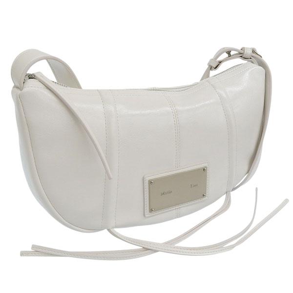 マーティンキム バッグ レディース ショルダーバッグ ホワイト HALF SHIRRING RIBB...