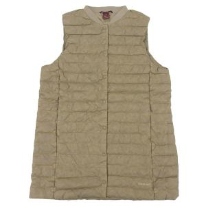 特価 モンベル M メンズ レディース ロングダウンベスト ベージュ ML3CFWDV641BE95 mont bell 海外モデル