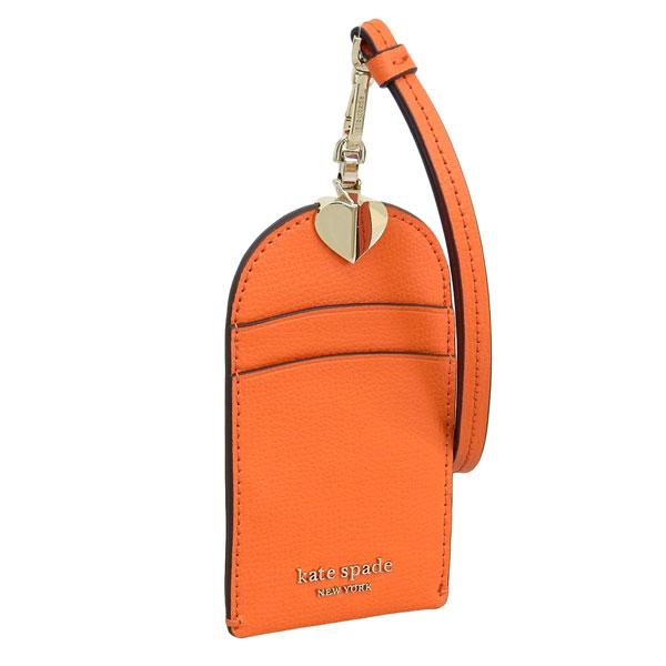 ケイトスペード カードケース IDカードホルダー パスケース 定期入れ レディース レザー オレンジ...