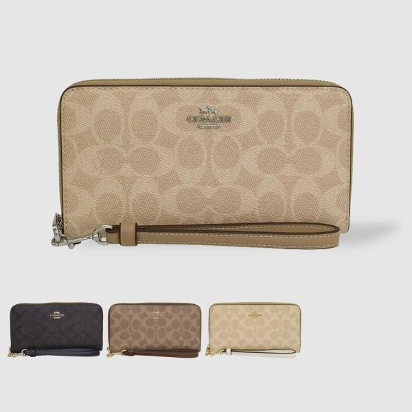 コーチ 財布 レディース 長財布 アウトレット ロングジップアラウンドウォレット シグネチャー キャ...