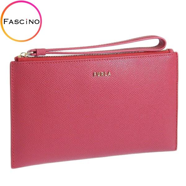 フルラ ポーチ 小物入れ レディース ミニクラッチ アウトレット レザー ダークレッド CLASSI...