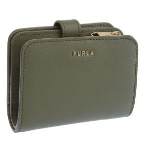 美品　FURLA　フルラ　二つ折り財布　レザー　青　デニムブルー　カーフスキン フルラ FURLA 財布 （ブルー） -waja bazar - 海外ファッション