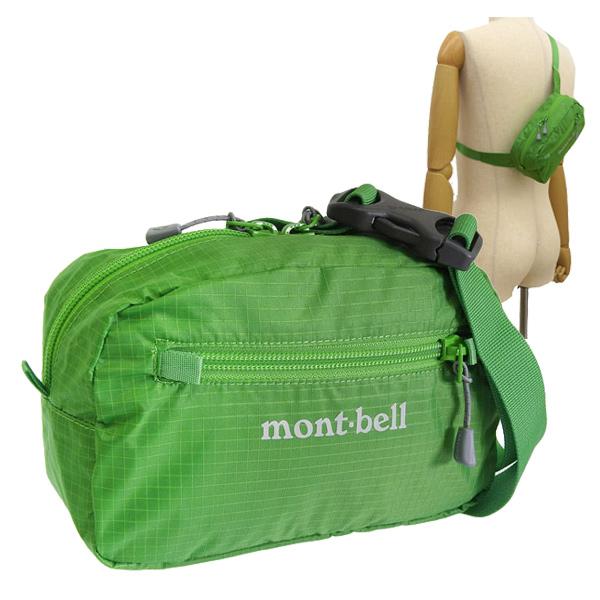 モンベル バッグ メンズ レディース ショルダーバッグ ボディバッグ ナイロン グリーン ポケッタブ...