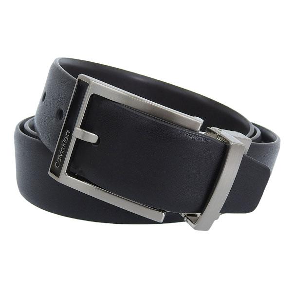カルバンクライン ベルト メンズ リバーシブル ビジネス カジュアル 44 110 レザー ブラック...