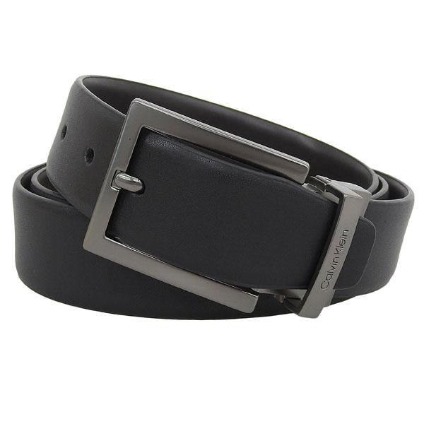 カルバンクライン ベルト メンズ リバーシブル ビジネス カジュアル 44 110 レザー ブラック...