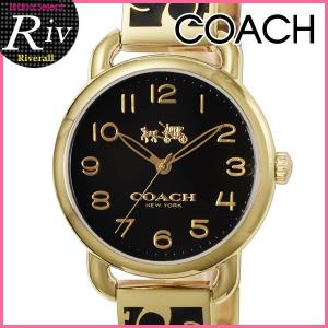 コーチ COACH 腕時計 レディース DELANCEY 28mm ブラック イエローゴールド ステンレススチール 14502374｜riverall