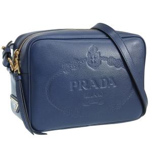 プラダ バッグ レディース ショルダーバッグ アウトレット レザー ブルー 1BH089 GLACE CALF BLUETTE PRADA｜riverall