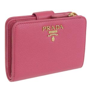 プラダ PRADA 財布 折財布 二つ折り 財布 レザー ピンク レディース 1ml018daco｜riverall