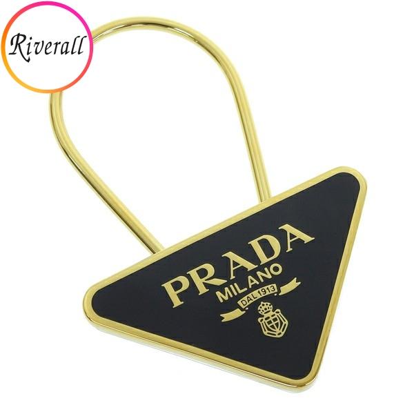 プラダ キーホルダー キーチャーム レディース アウトレット ブラック 1PS395 ACCIAIO...