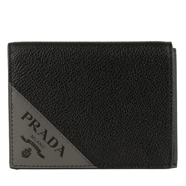 プラダ PRADA カードケース パスケース メンズ バイカラー アウトレット 2mo006vigc