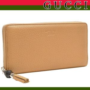 グッチ 長財布 GUCCI バンブー ラウンドファスナー 2...