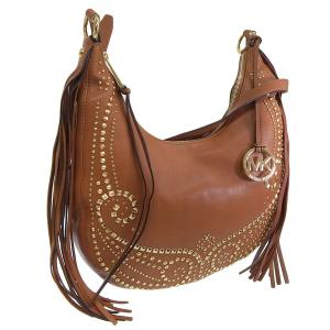 マイケルコース バッグ レディース ショルダーバッグ レザー ブラウン RHEA STUDDED MD SLOUCHY SHLDR 30F4GRAL6L 230 MICHAEL KORS