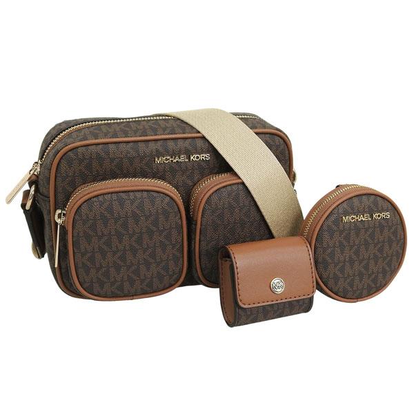 マイケルコース バッグ レディース ショルダーバッグ アウトレット ブラウン PVC JET SET...