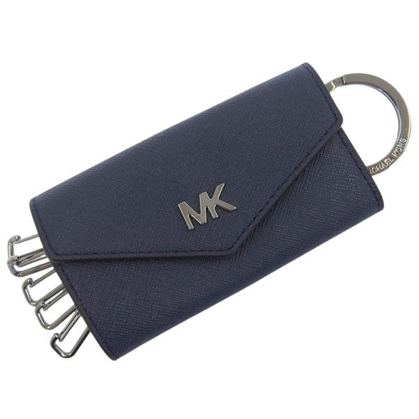 マイケルコース キーケース 5連 メンズ アウトレット レザー ネイビー クーパー キーホルダー C...