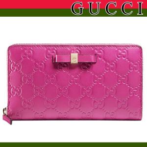 グッチ GUCCI 財布 長財布 リボン ラウンドファスナー...