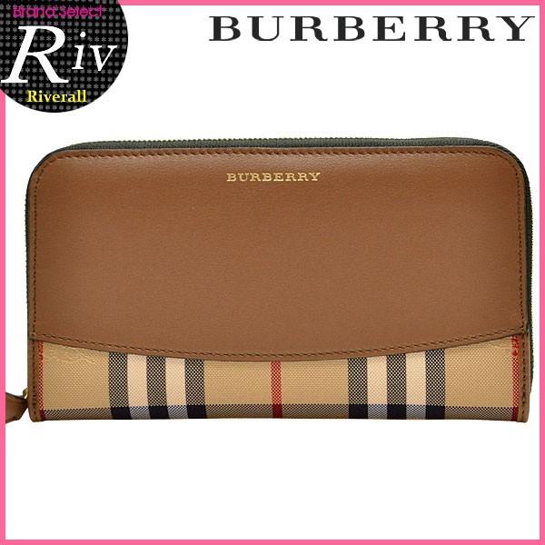 バーバリー 財布 BURBERRY ラウンドファスナー 長財布 ホースフェリーチェック 398245...
