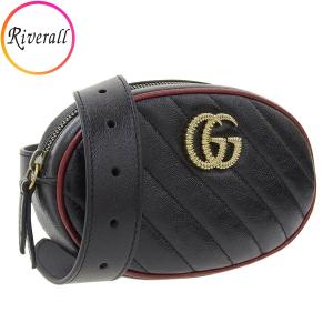 グッチ GUCCI ボディバッグ バッグ レザー ブラック ロマンティックチェリー レディース 476434｜riverall