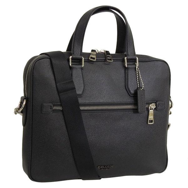 コーチ COACH バッグ ショルダーバッグ バッグ ブリーフケース レザー ブラック メンズ 55...