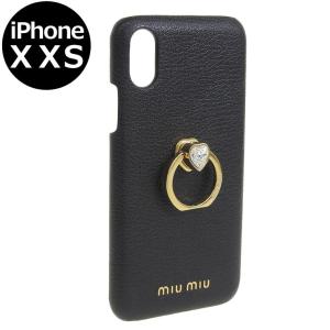 ミュウミュウ miumiu iPhone X XS ケース スマホケース アイフォンケース ブラック レディース 5zh058 アウトレット｜riverall