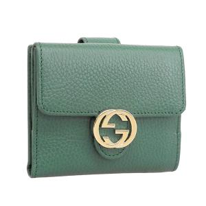 グッチ 財布 二つ折り レディース アウトレット 折財布 レザー グリーン 615525CAO0G3120 GUCCI｜riverall