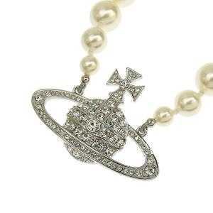 ヴィヴィアンウエストウッド アクセサリー レディース ネックレス ペンダント プラチナム ONE ROW PEARL BAS RELIEF 6301010602P104 VIVIENNE WESTWOOD