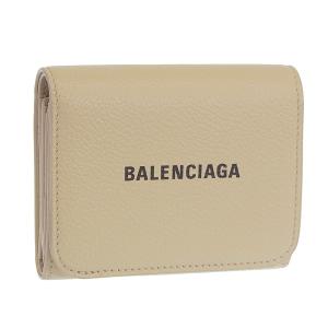 バレンシアガ 財布 三つ折り レディース アウトレット 折財布 レザー ベージュ 6556221IZI32760 BALENCIAGA｜riverall