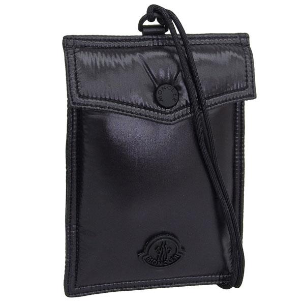 モンクレール スマホポーチ メンズ レディース ナイロン ブラック POCKET PHON CASE...