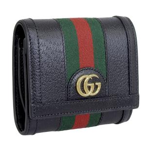 グッチ 財布 レディース 二つ折り 折財布 アウトレット レザー ブラックマルチ 719887DJ2DG GUCCI｜riverall