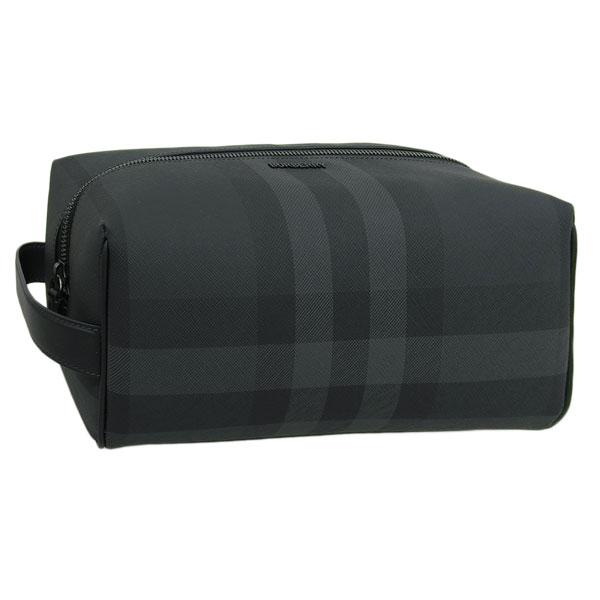 バーバリー バッグ メンズ セカンドバッグ クラッチバッグ トラベルポーチ チャコールグレー MS ...