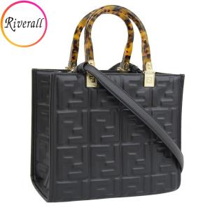 フェンディ トートバッグ ショルダーバッグ 2WAY レディース レザー ブラック SUNSHINE SMALL 8BH394AMCVF0KUR FENDI｜riverall