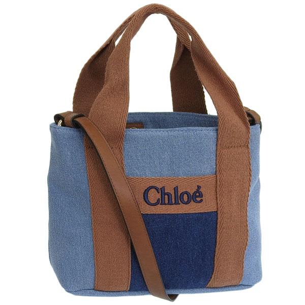 クロエ バッグ レディース ショルダーバッグ トートバッグ ハンドバッグ 2WAY デニムブルー C...