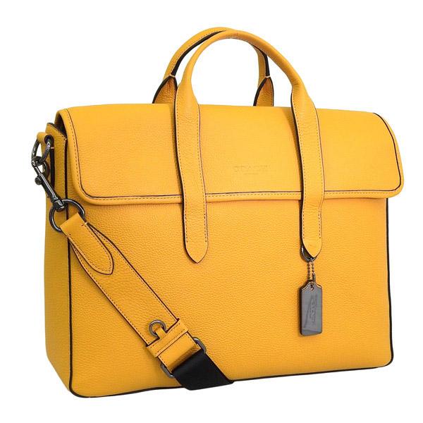 コーチ バッグ メンズ アウトレット トートバッグ ブリーフケース 2WAY イエロー サリバン ポ...