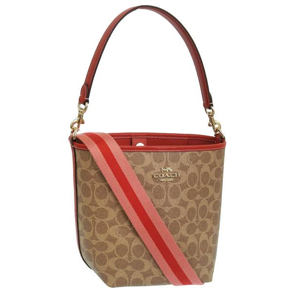 コーチ バッグ レディース ショルダーバッグ 2way 斜めがけ アウトレット ブラウンレッド シテ...