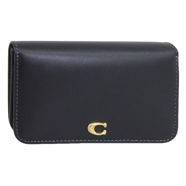 コーチ カードケース レディース アウトレット レザー ブラック RFC ESS SLIM CC C...