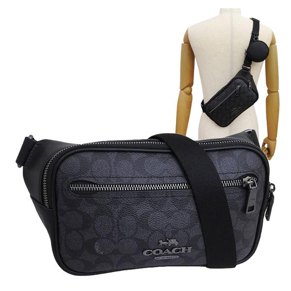コーチ バッグ メンズ ショルダーバッグ ボディバッグ アウトレット チャコールブラック エリアス ...